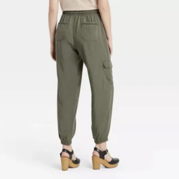 KNOX ROSE Jeans Olive Green Cargo Jogger Pant Lightweight Bohemian Plus Size 3X - Picture 4 of 7